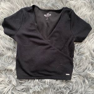 Hollister Wrap Top Black Size Small